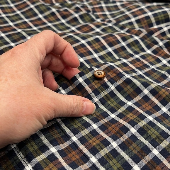 Taylor‎ Dry Goods | Modal Cotton Plaid Dress Shirt | Blue Multi | Men’s Large - Picture 11 of 13